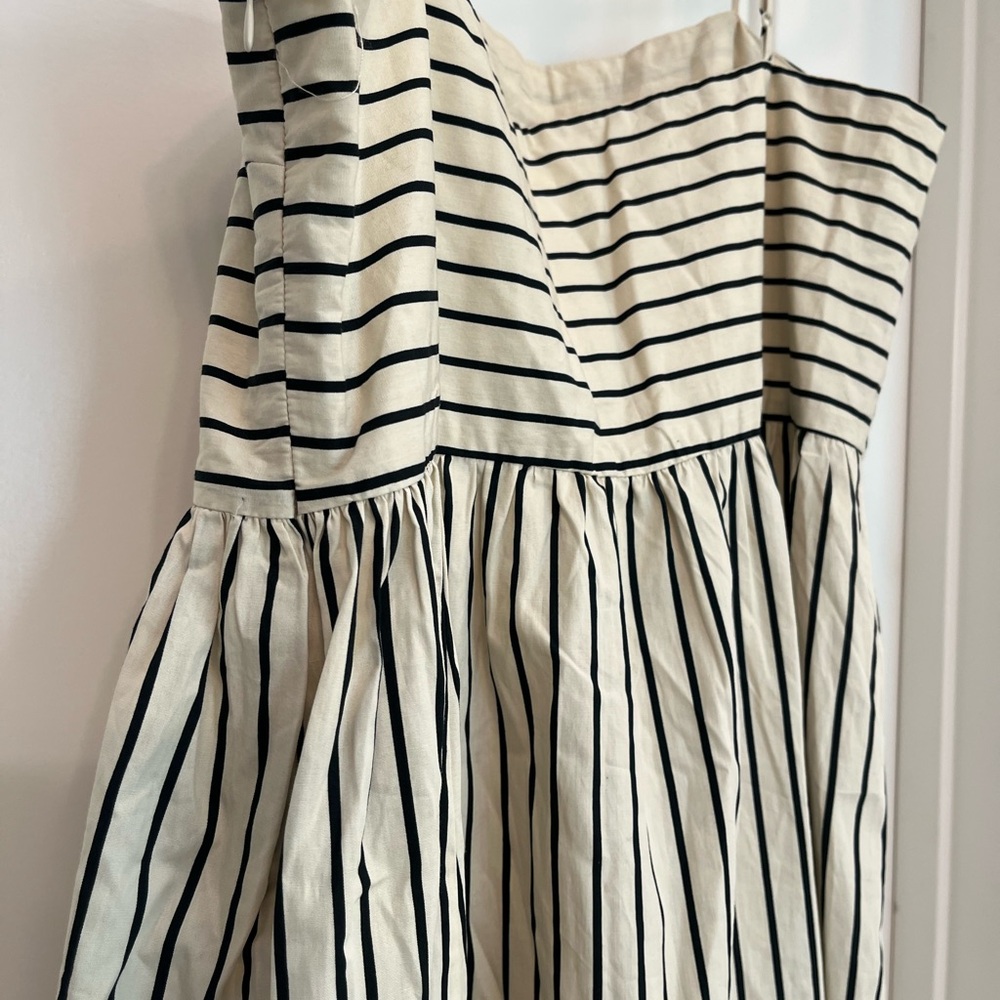 H&M Stripe Midi Dress Size Medium - Picture 7 of 7
